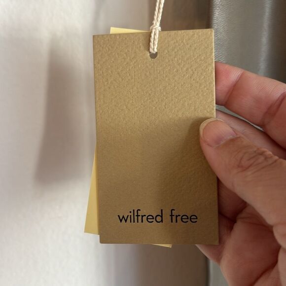 Wilfred Free Women Daria pants taupe shiitake faux leather Leggings XS short NWT - Picture 6 of 12